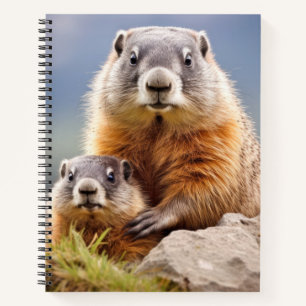 Marmot Animal Wild Beauty Freedom Wilderness Peace Notizblock