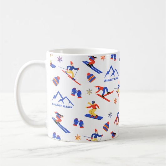 Marmot Basin Alberta Ski Snowboard Muster Kaffeetasse (Links)