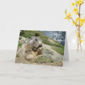 Marmot Birthday Karte (Gelbe Blume)