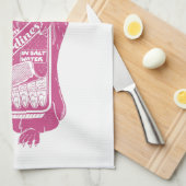 Marmot Groundhog frisst Sardinen Geschirrtuch (Viertel Falte)