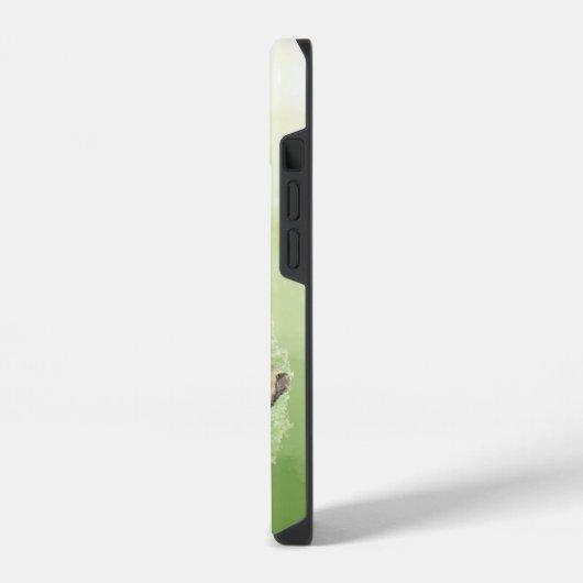 Marmot Groundhog Wasserfarben Tierwelt Natur iPhone Hülle (Linke Seite)