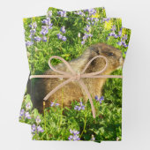 Marmot in den Wildblumen des Berges Rainier Geschenkpapier Set (Beispiel)