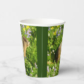 Marmot in den Wildblumen des Berges Rainier Pappbecher (Rechts)