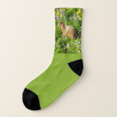 Marmot in den Wildblumen des Berges Rainier Socken (Links - Außen)