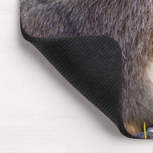 Marmot Mutter mit Baby Mousepad (Ecke)