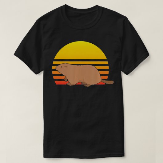 Marmot Retro Sunset Marmot Animal Zookeeper T-Shirt (Design vorne)