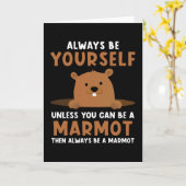 Marmot Sprichwort Funny Karte (Gelbe Blume)