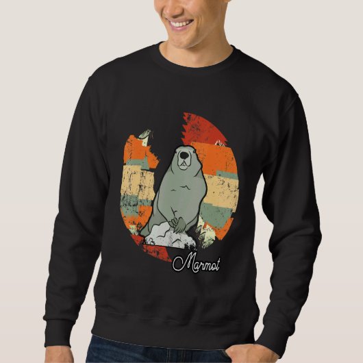 Marmot-Tier-Sonnenuntergang Sweatshirt (Vorderseite)