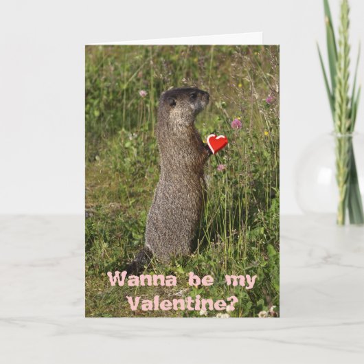 Marmot Valentinenkarte Feiertagskarte (Vorderseite)