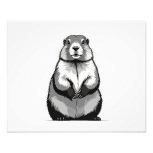 Marmot Vector Graphic Art Portrait Animal Spirit Fotodruck