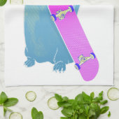 Marmot Woodchuck Skateboarding Geschirrtuch (Gefaltet)