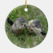 Marmottenschmuck Keramikornament (Hinten)