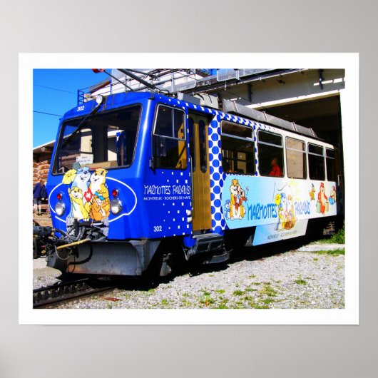 Marmottenzug in der Schweiz Poster (Vorne)