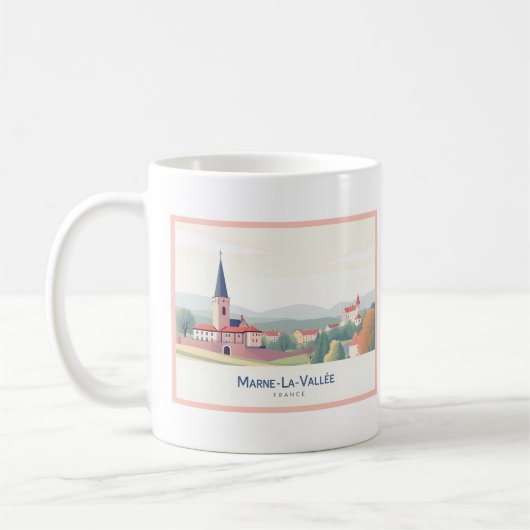 Marne-La-Vallée France Pastel Travel Kaffeetasse (Links)
