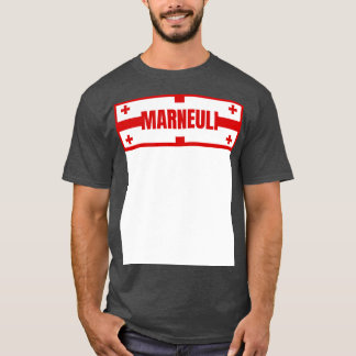 Marneuli City in georgianischer Flagge Design Thir T-Shirt