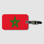 Maroc-Flagge Gepäckanhänger (Vorderseite (Horizontal))