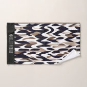 Marocco Triangle Geometric Brown Gray Pattern Badhandtuch Set (Handtuch)