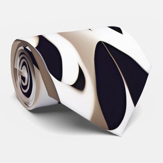 Marocco Triangle Geometric Brown Gray Pattern Krawatte (Gerollt)