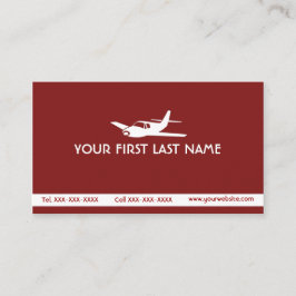 Maroflugzeug einfache benutzerdefinierte Visitenka Visitenkarte