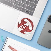 Marogirls Volleyball Team Farben Name Nummer Aufkleber (Laptop mit iPhone)