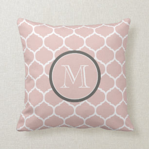 Marokkaner erröten Monogramm-Kissen Kissen