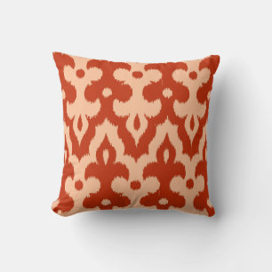 Marokkaner Ikat Damast-Muster, Mandarine Kissen
