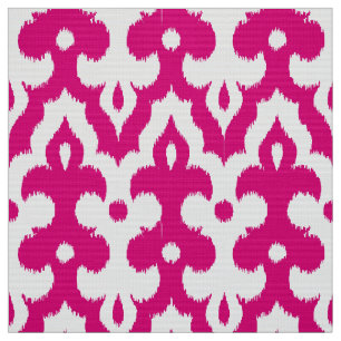 Marokkaner Ikat Damast-Muster, pinkfarbenes rosa Stoff