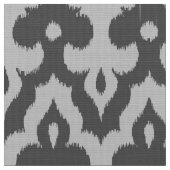 Marokkaner Ikat Damast-Muster, Schatten des Graus Stoff (Nahaufnahme)