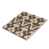 Marokkaner Ikat Damast-Muster, Taupe und Beige Fliese (Seite)