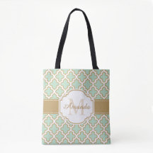 Marokkaner Quatrefoil Muster-Goldminzen-Monogramm