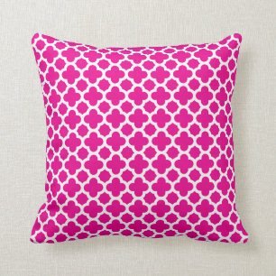 Marokkaner Quatrefoil Muster-Pink Kissen