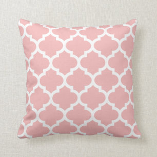Marokkaner Quatrefoil rosa Rosen-Kissen Kissen