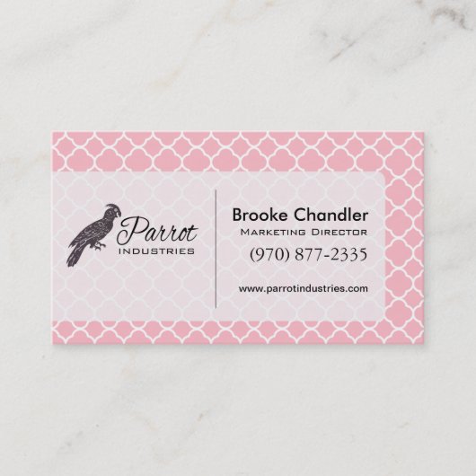 Marokkaner Quatrefoil WÄHLEN IHRE Visitenkarte (Vorderseite)