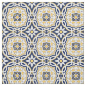 Marokkanisch Abstrakt 2 - Blau, Gelb Stoff (Muster)