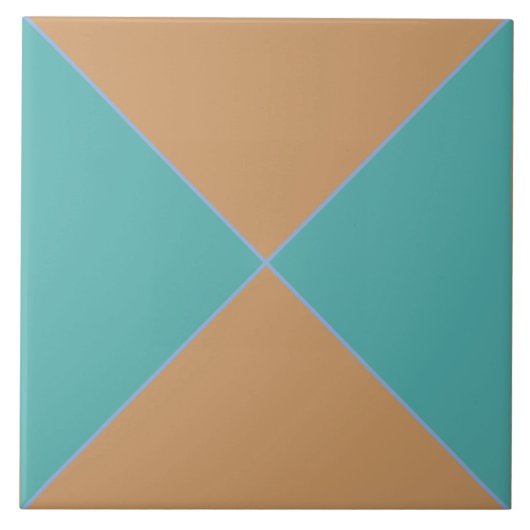 Marokkanisch-blaue und terracotta-Diamantfliese Fliese (Vorderseite)