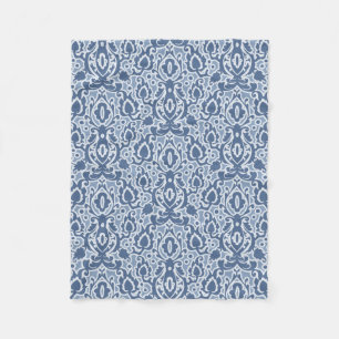 Marokkanisch Blue Gray Casbah Damask Fleecedecke