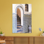 marokkanisch-gepflasterte Türe Leinwanddruck (Insitu (Wohnzimmer))