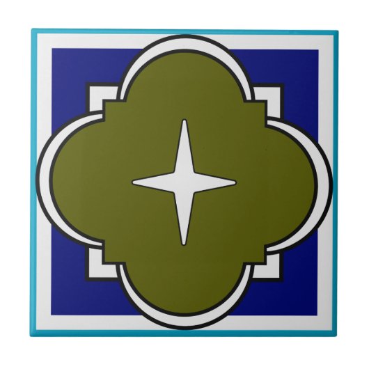 Marokkanisch inspiriert Keramik Fliese (Vorderseite)