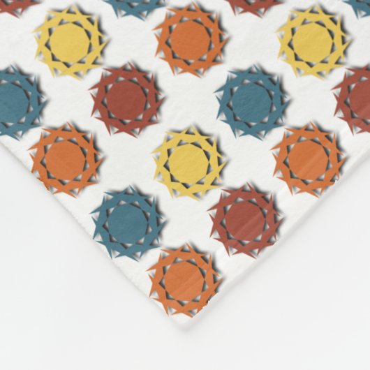 marokkanisch Inspiriertes Erdmuster Fleecedecke (Ecke)