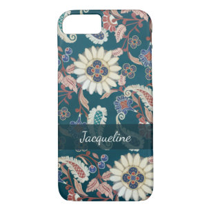 Marokkanisch Paisley Floral Leaf Muster Peacock Bl Case-Mate iPhone Hülle