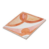 marokkanische Aquarellfarben orange, grau Fliese (Seite)