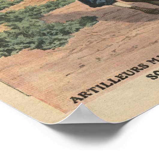 marokkanische Artilleriearbeiter Poster (Ecke)