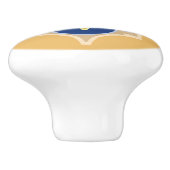 marokkanische Blau- und Goldtöne Keramikknauf (Seitenansicht)