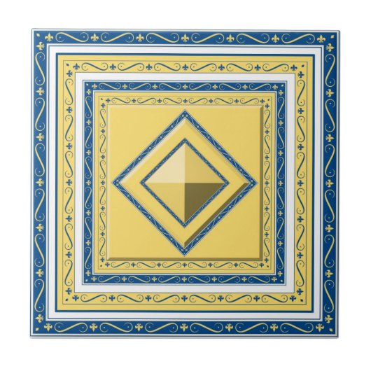 Marokkanische Diamant-Fliese Fliese (Vorderseite)