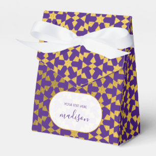 Marokkanische Ethno-Lila-Gold-Party  Geschenkschachtel