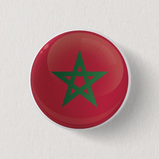 Marokkanische Flagge Button (Vorderseite)