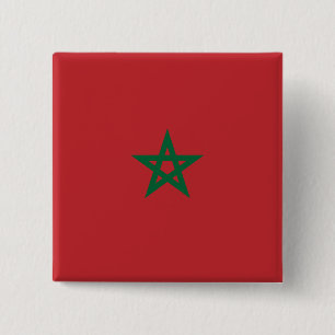 Marokkanische Flagge Button