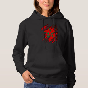marokkanische Flagge Hoodie