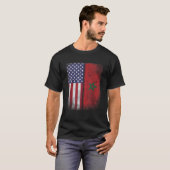 Marokkanische Flagge Marokko Amerika Geschenk T-Shirt (Vorne ganz)