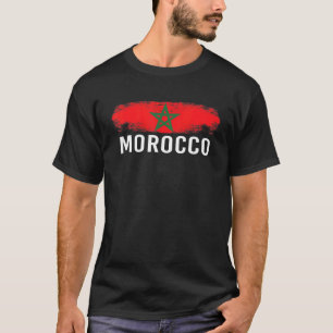 Marokkanische Flagge Marokkos marokkanische Fußbal T-Shirt